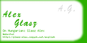 alex glasz business card
